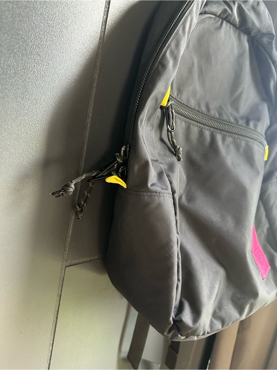 Topo Designs Black Backpack with Pink Logo and Yellow Accents main image 5